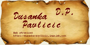 Dušanka Pavličić vizit kartica